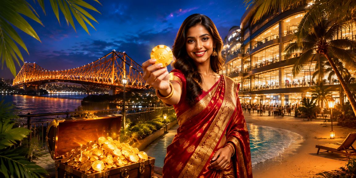 Indian woman enjoying festive celebrations with betting bonus