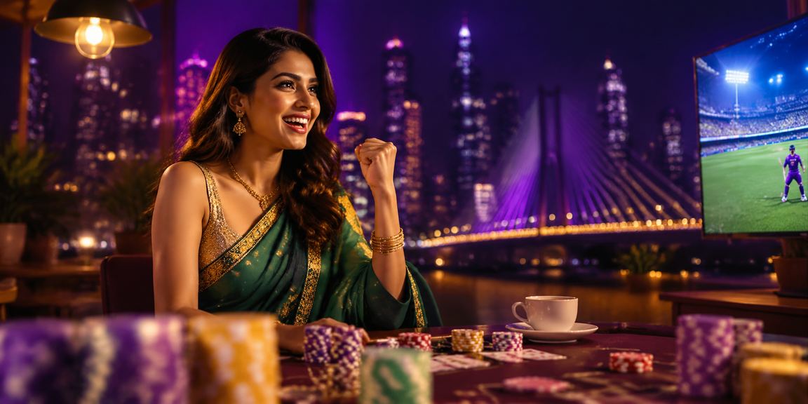 Player enjoying Teen Patti game in Bandra, Mumbai on mobile device